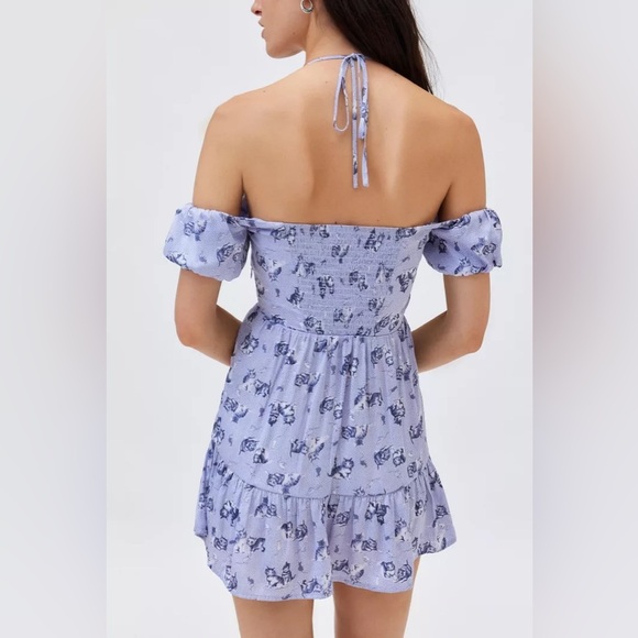 NWT - Kimchi Blue Courtney Cold Shoulder Mini Dress - Size L - Picture 4 of 4